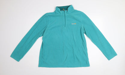 Regatta Great Outdoors Women’s Blue Fleece Pullover UK 16 1/2 Zip