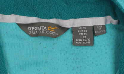 Regatta Great Outdoors Women’s Blue Fleece Pullover UK 16 1/2 Zip