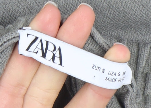 Womens UK Size S Zara Relaxed Fit Jogger Grey Trousers
