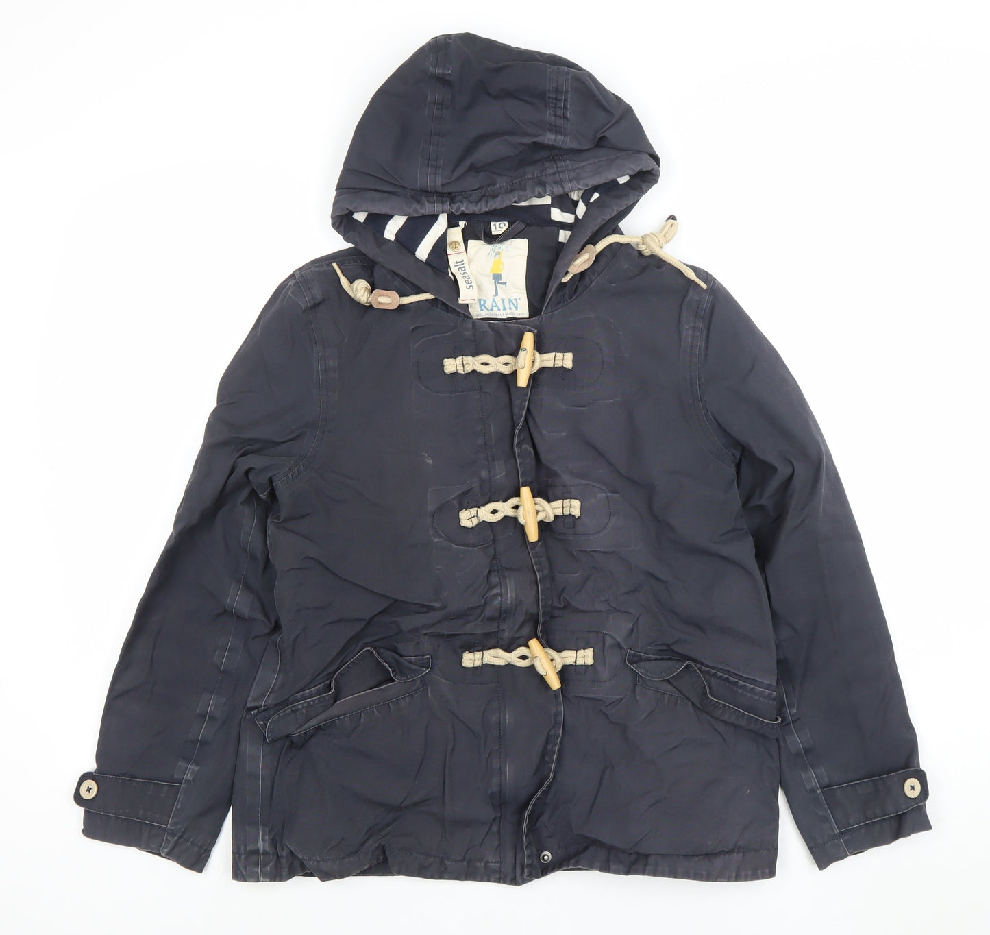 Womens UK Size 10 Seasalt Blue Rain Coat