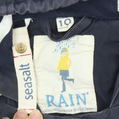 Womens UK Size 10 Seasalt Blue Rain Coat