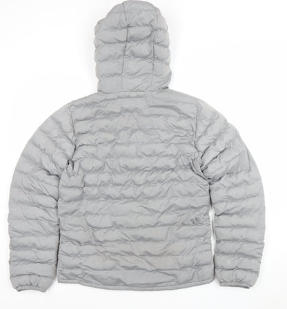 Mountain Warehouse Boys Grey Hooded Puffer Jacket 13 Years Lightweight Winter Coat