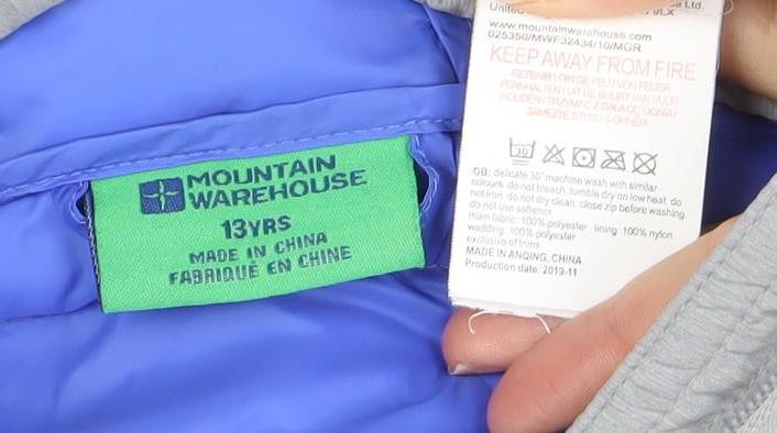 Mountain Warehouse Boys Grey Hooded Puffer Jacket 13 Years Lightweight Winter Coat