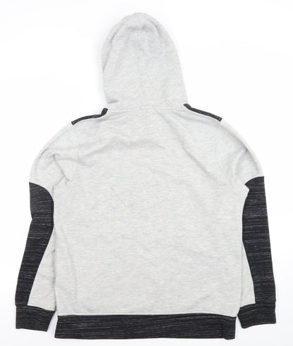 Jack & Jones Men's Grey Pullover Hoodie Size L Cotton Blend