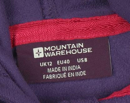 Womens UK Size 12 Mountain Warehouse Purple Pullover Hoodie