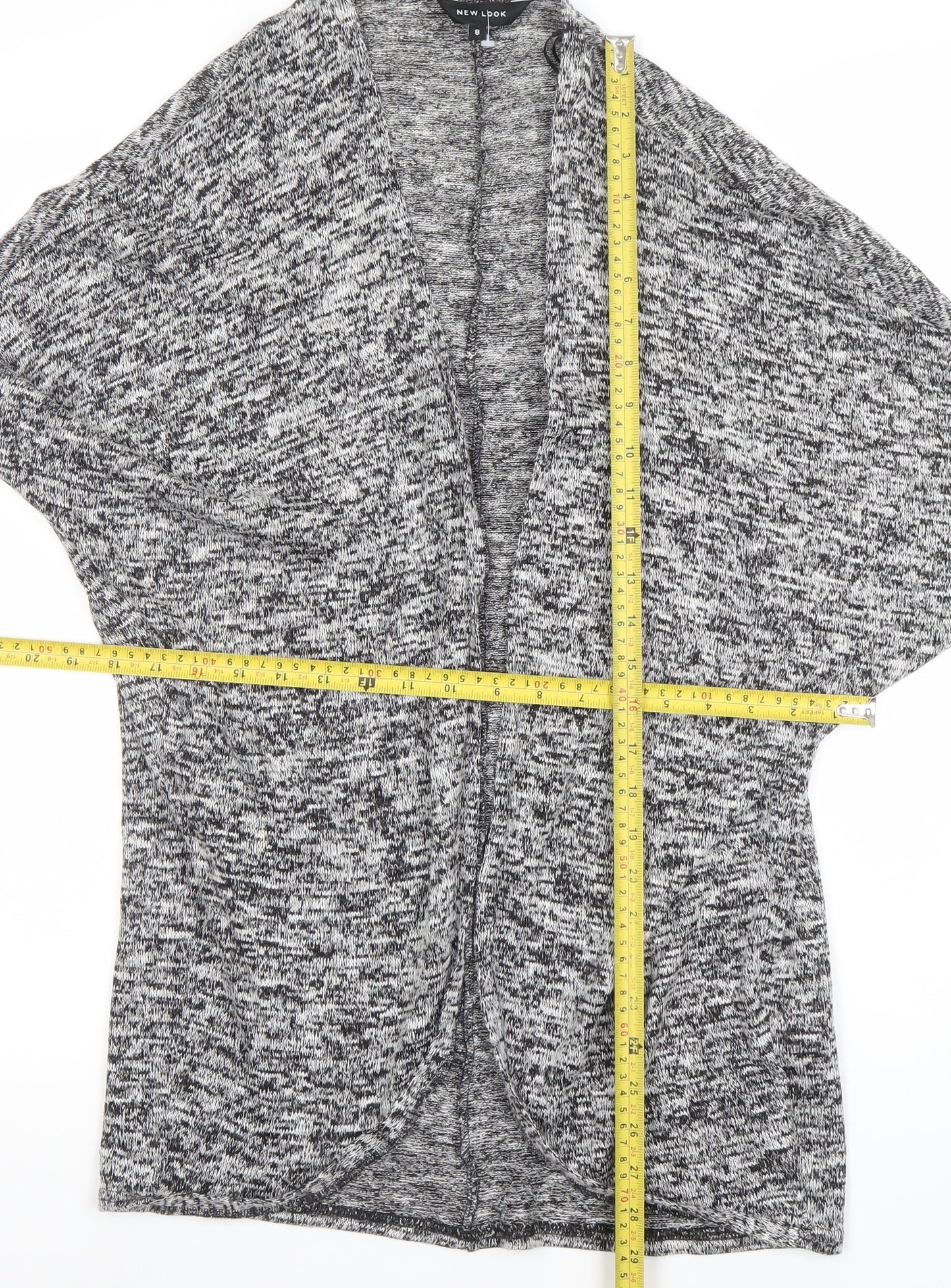 Womens UK Size 8 New Look Grey Cardigan Jumper