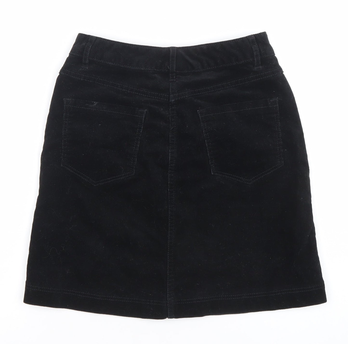 Marks and Spencer Women’s Black Corduroy A-Line Button Skirt Size 6