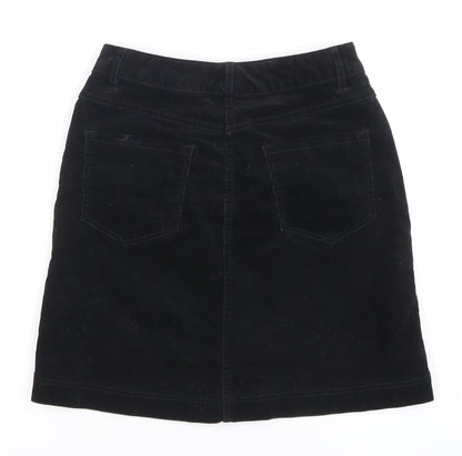 Marks and Spencer Women’s Black Corduroy A-Line Button Skirt Size 6