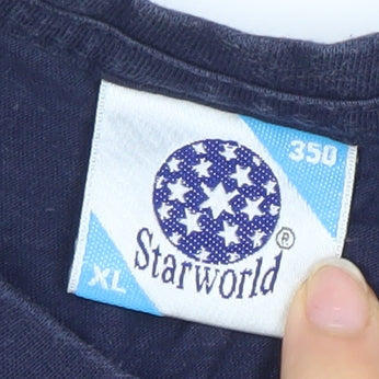 Starworld Men's Blue XL Loughborough University Graphic T-Shirt