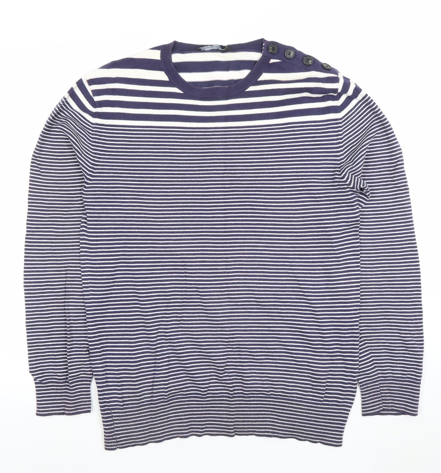 Womens UK Size M French Connection Blue Pullover Jumper