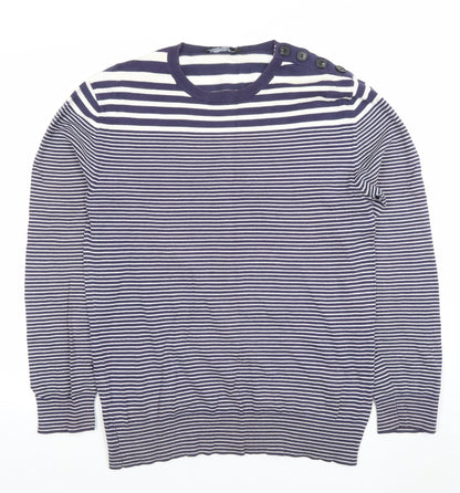 Womens UK Size M French Connection Blue Pullover Jumper