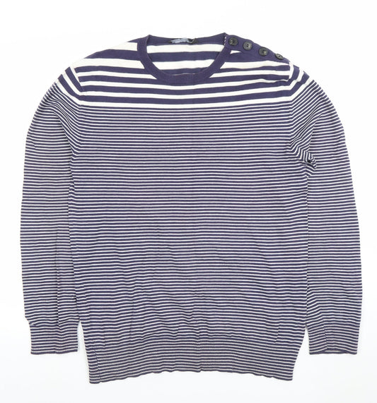 Womens UK Size M French Connection Blue Pullover Jumper