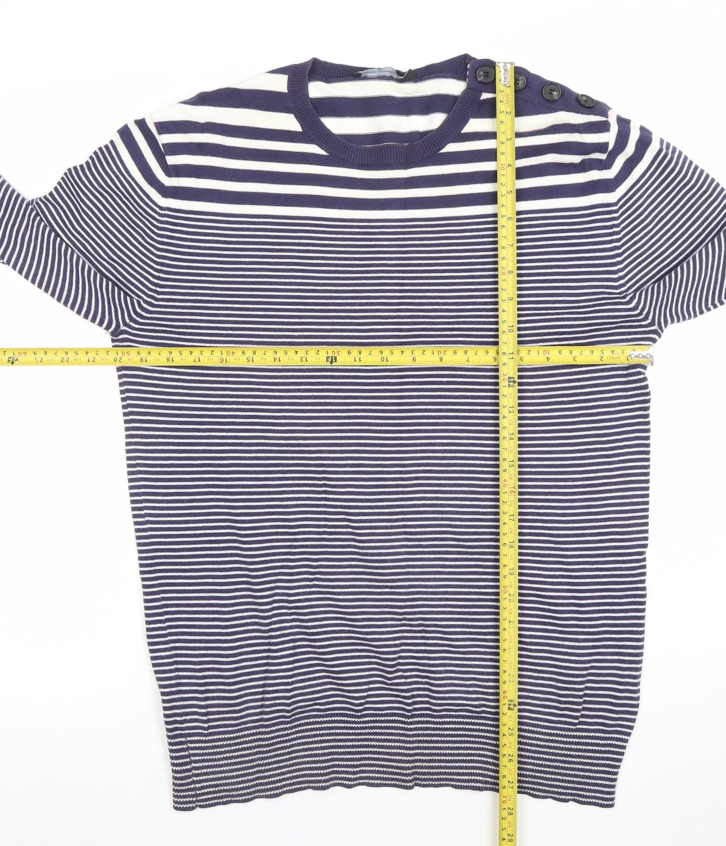 Womens UK Size M French Connection Blue Pullover Jumper