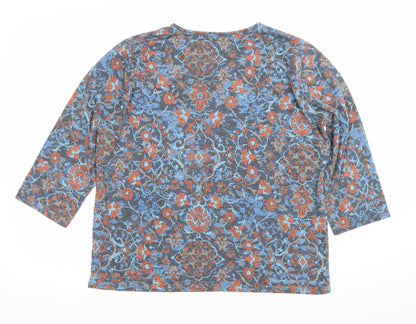 Womens UK Size 14-16 Honor Millburn Multicoloured Basic T-Shirt