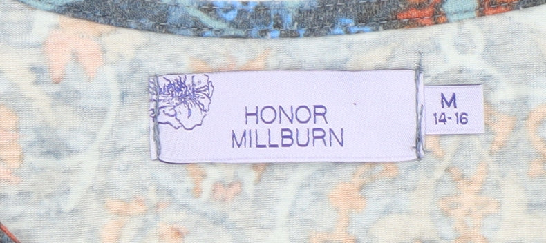 Womens UK Size 14-16 Honor Millburn Multicoloured Basic T-Shirt