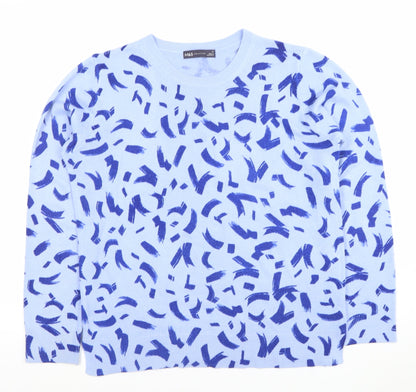 Womens UK Size 12 Marks and Spencer Blue Pullover Jumper
