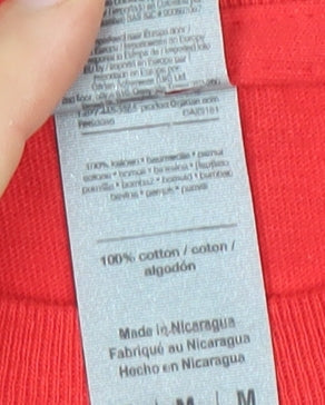 Gildan Boys Red Leicester Tigers Rugby Graphic T-Shirt Size 10-11 Years