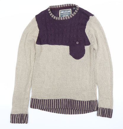 Womens UK Size S Soulstar Beige Pullover Jumper