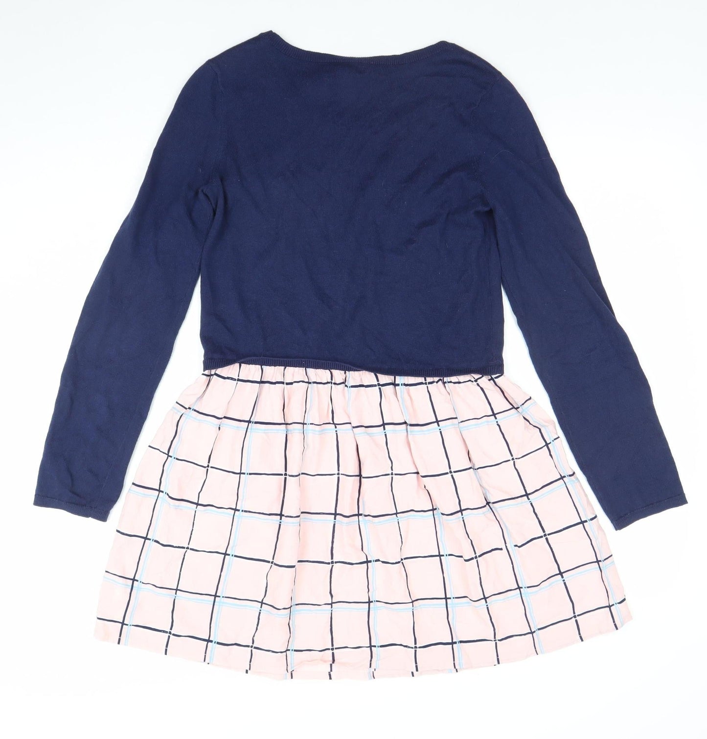 Gap Kids Teens Multicoloured Fit & Flare Dress 13Yrs Long Sleeve Cotton Rayon