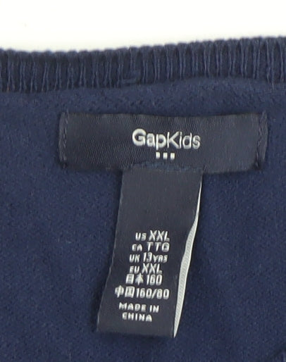 Gap Kids Teens Multicoloured Fit & Flare Dress 13Yrs Long Sleeve Cotton Rayon