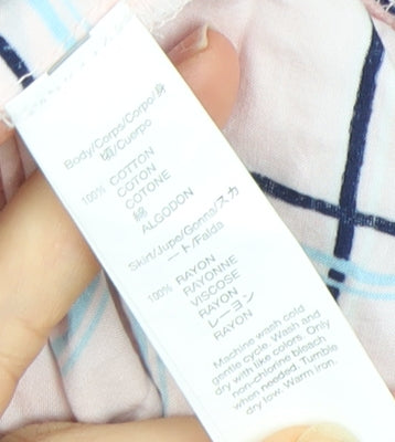 Gap Kids Teens Multicoloured Fit & Flare Dress 13Yrs Long Sleeve Cotton Rayon