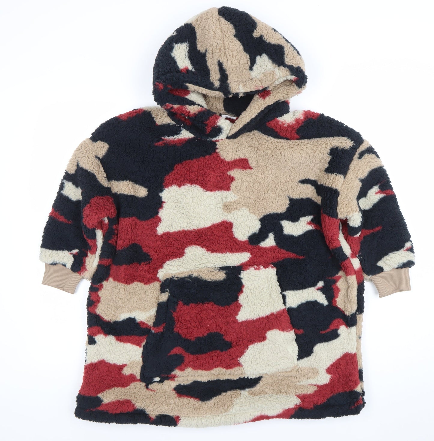Marks and Spencer Boys Multicoloured Camouflage Fleece Hooded Robe 7-8 Years