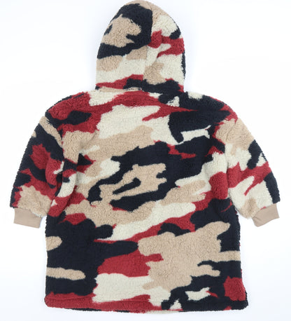 Marks and Spencer Boys Multicoloured Camouflage Fleece Hooded Robe 7-8 Years
