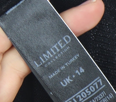 Womens UK Size 14 Marks and Spencer Black Basic Blouse