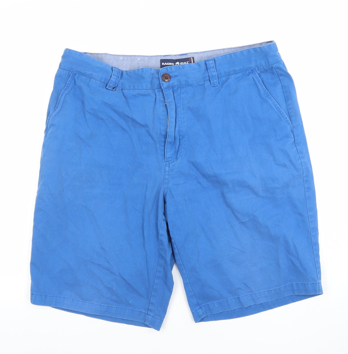 Raging Bull Men's Blue 38 Chino Shorts Cotton Casual Summer