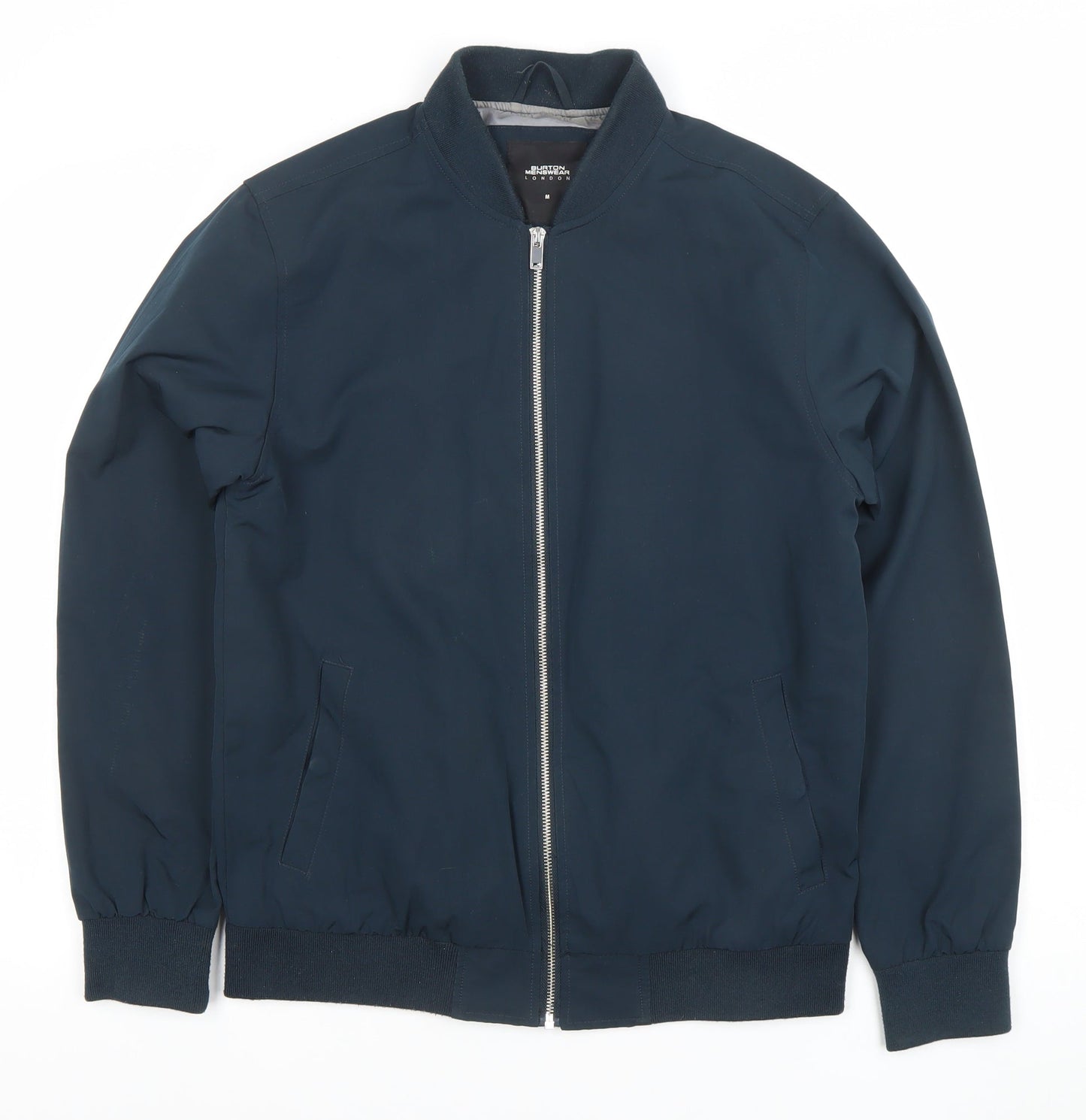 Burton Menswear London Men's Blue Bomber Jacket Size M Classic Style
