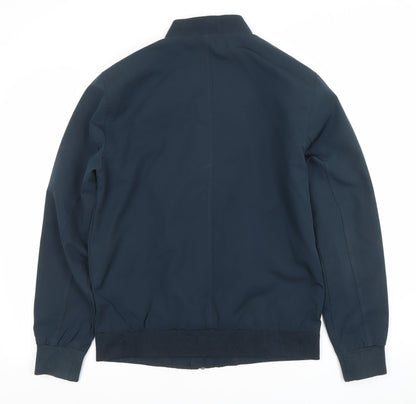 Burton Menswear London Men's Blue Bomber Jacket Size M Classic Style