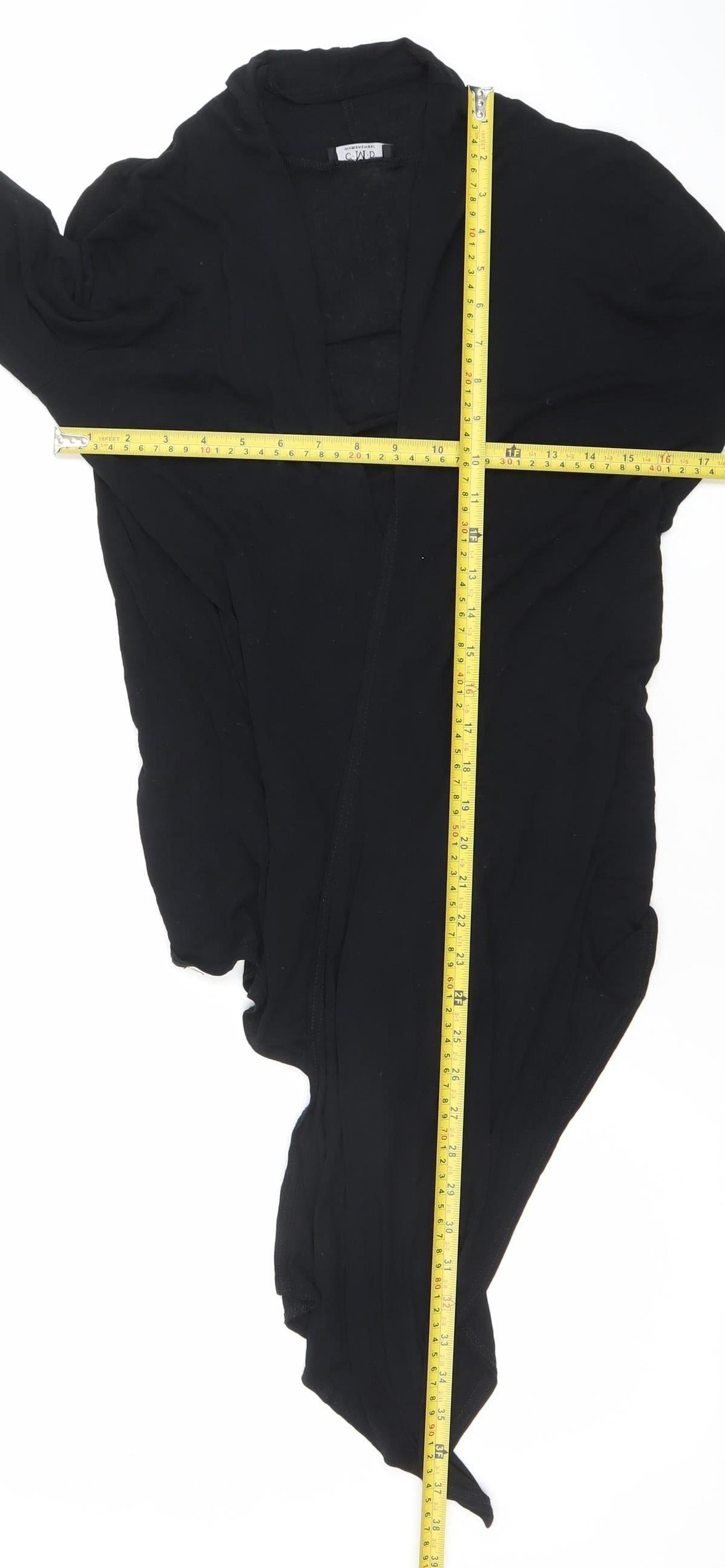 C.M.D Womens Black V-Neck Long Sleeve Cardigan Size M