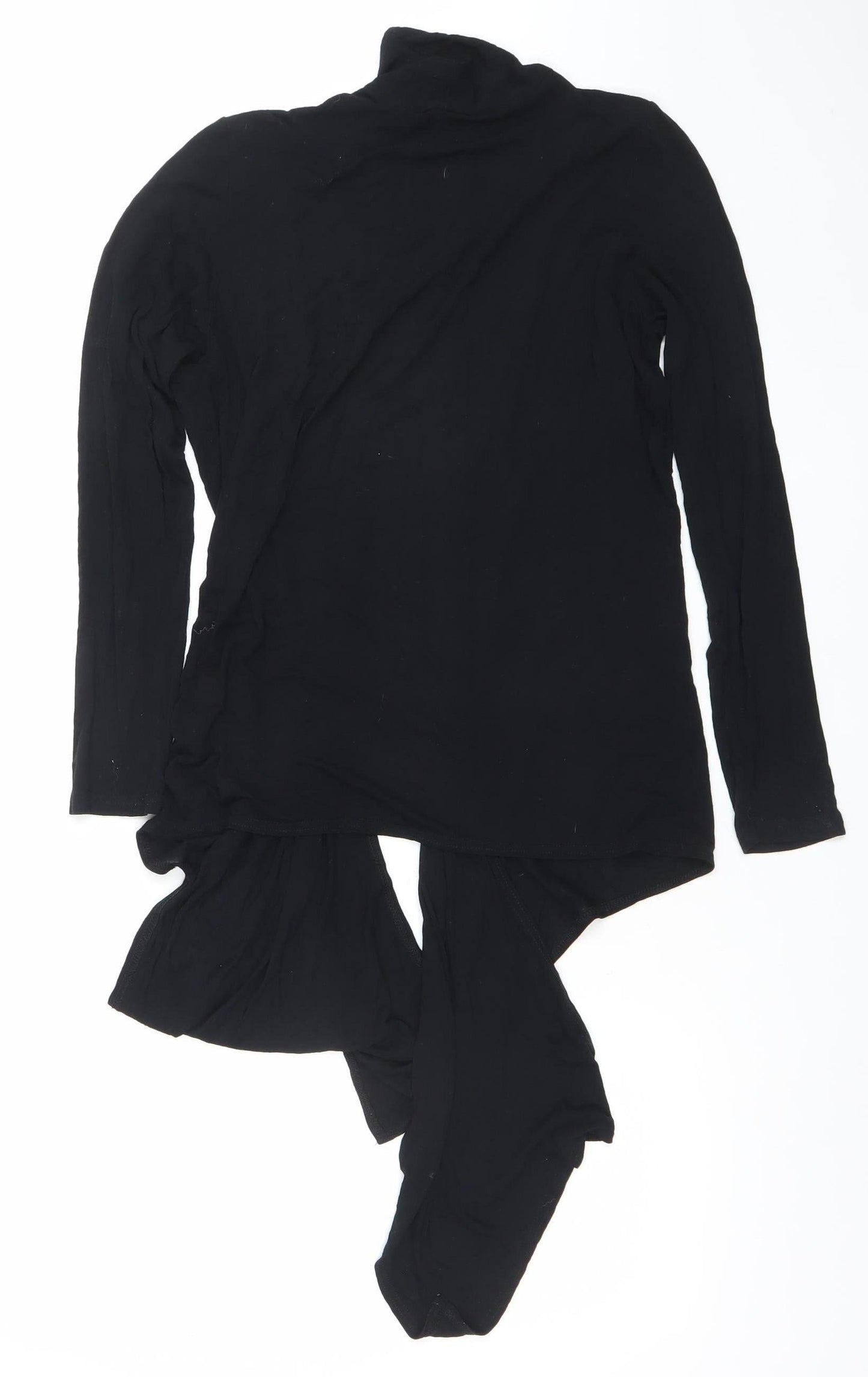 C.M.D Womens Black V-Neck Long Sleeve Cardigan Size M