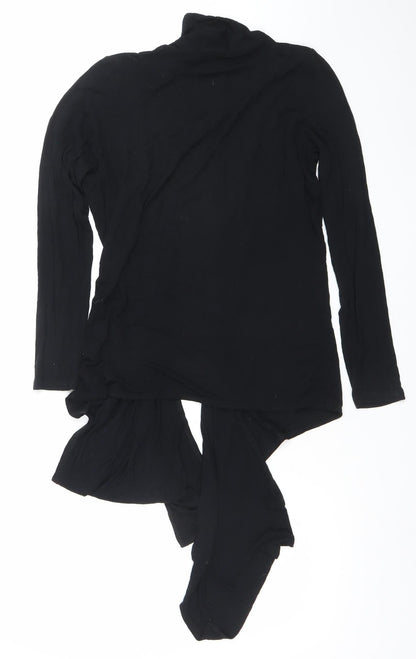 C.M.D Womens Black V-Neck Long Sleeve Cardigan Size M