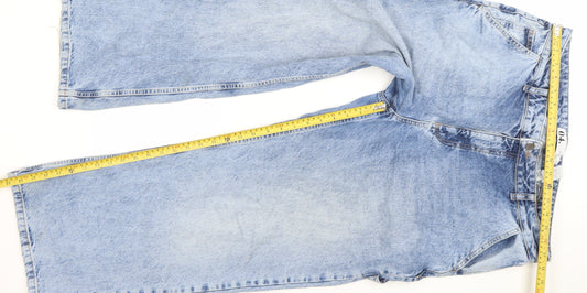Next Women Blue Wide-Leg Mid Rise Denim Jeans Size 16