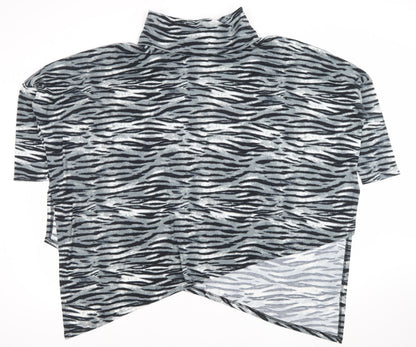 Womens UK Size L Malissa J Collection Grey Tunic Blouse