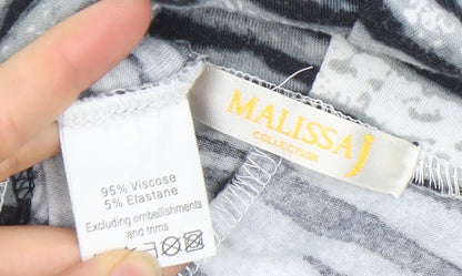 Womens UK Size L Malissa J Collection Grey Tunic Blouse