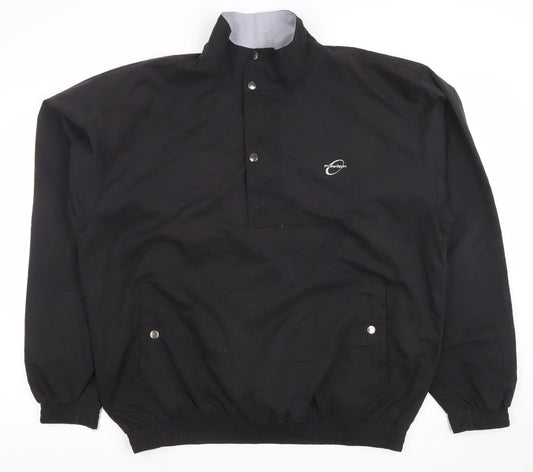 Mens UK Size L PureSpin Black Windbreaker Coat