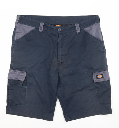 Dickies Mens Blue 38in Cargo Workwear Shorts