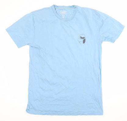Womens UK Size L Dusty Luvin Blue Basic T-Shirt