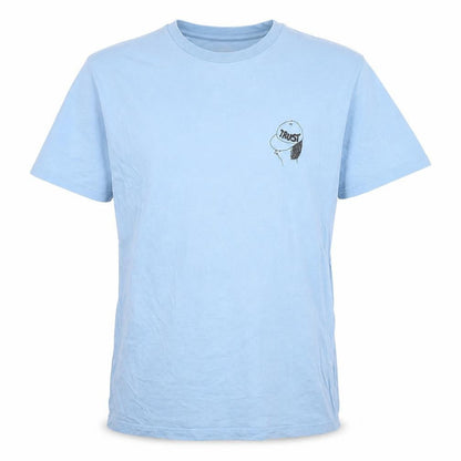 Womens UK Size L Dusty Luvin Blue Basic T-Shirt