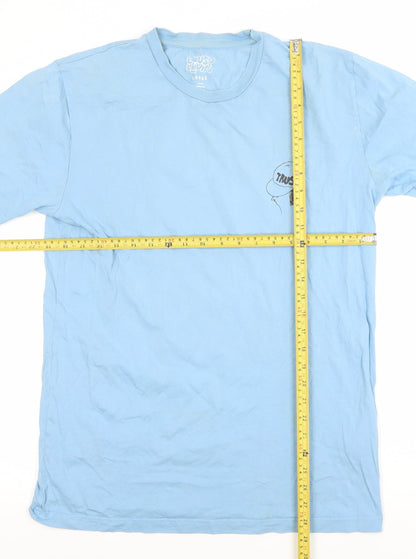 Womens UK Size L Dusty Luvin Blue Basic T-Shirt