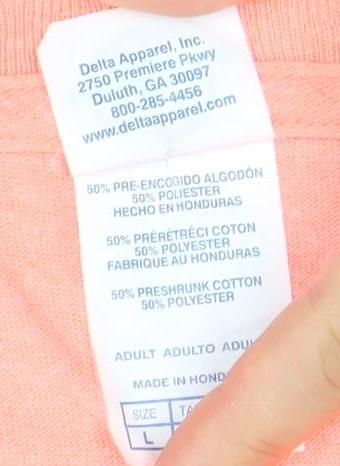 Mens UK Size L Delta Orange  T-Shirt