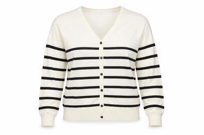 Womens UK Size M Promod White Cardigan Jumper