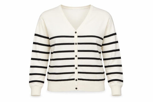 Womens UK Size M Promod White Cardigan Jumper