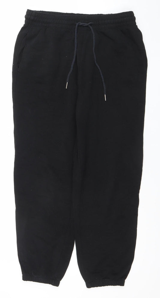 H&M Womens Black Jogger Sweatpants M 12 Elastic Waist Comfort Fit