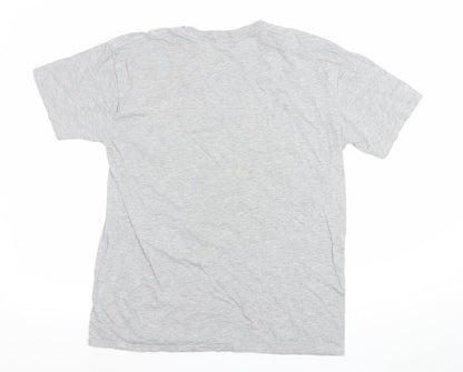 Gildan Men's Grey Funny Beard Graphic Softstyle T-Shirt Size M