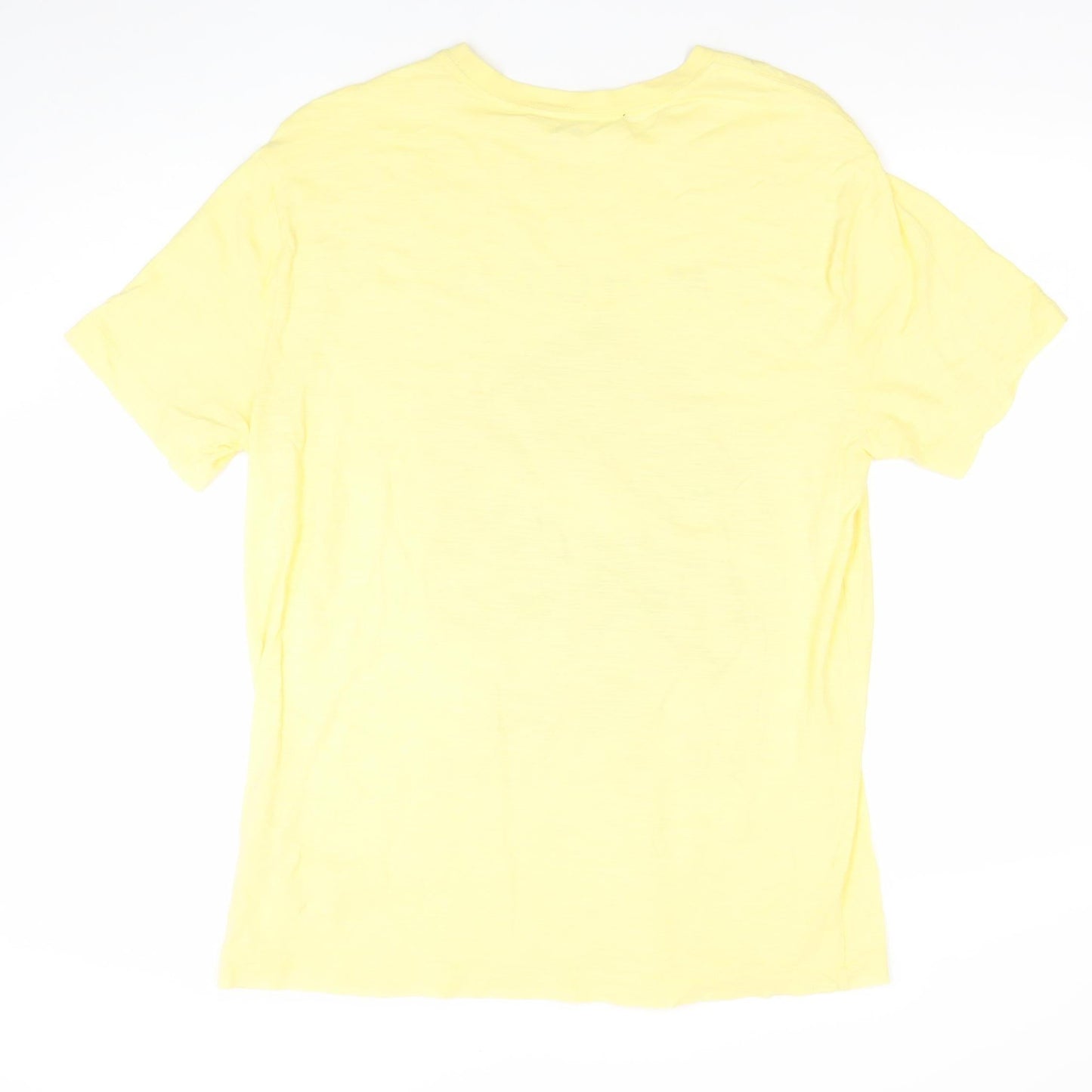 GAP Men's Yellow Short Sleeve Crew Neck Graphic T-Shirt Size L