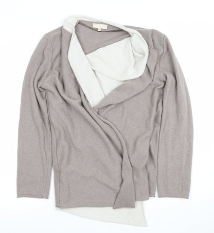 Womens UK Size L Benetton Beige Cardigan Jumper