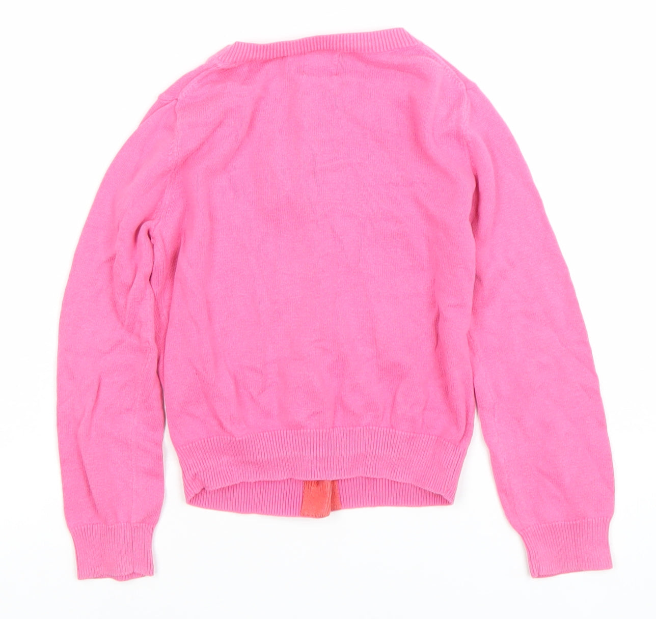 Mini Boden Girls Pink Cotton Button Cardigan 4-5 Years Casual Spring Knitwear